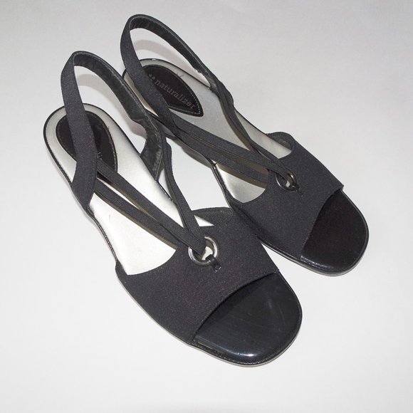 Naturalizer Black Minimalist Slingback Sandals 8.5 - Picture 1 of 6